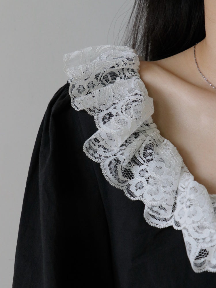 Black Pearl | Long sleeve lace dress