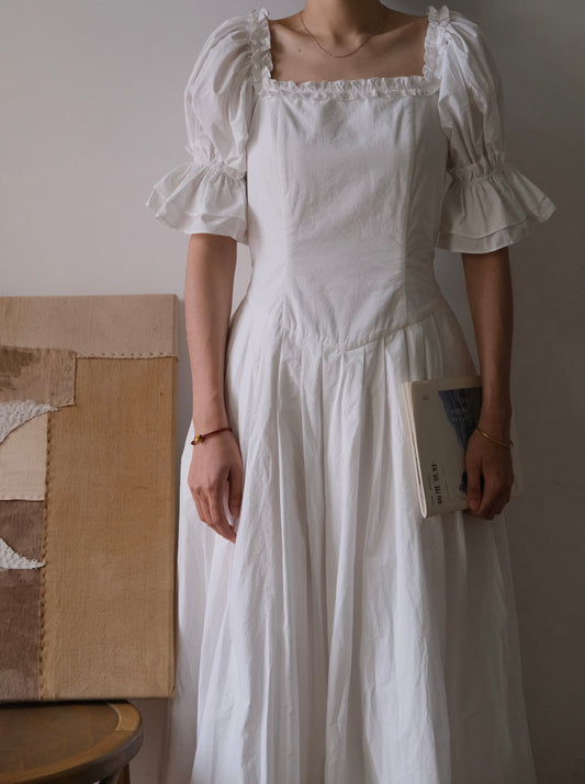 June | Handmade White Cotton Dress