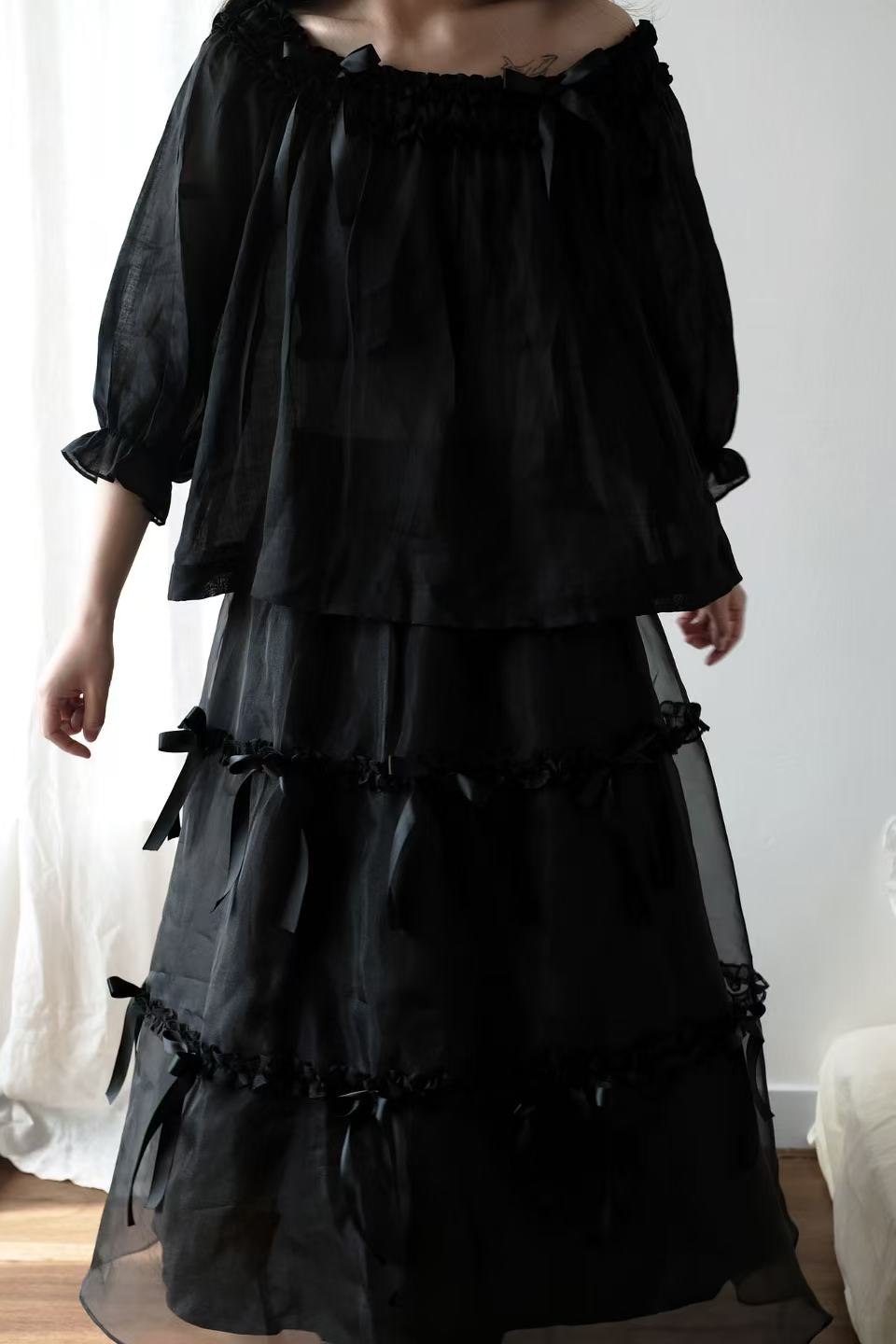 Butterfly | Handmade Ramie Off-Shoulder Top