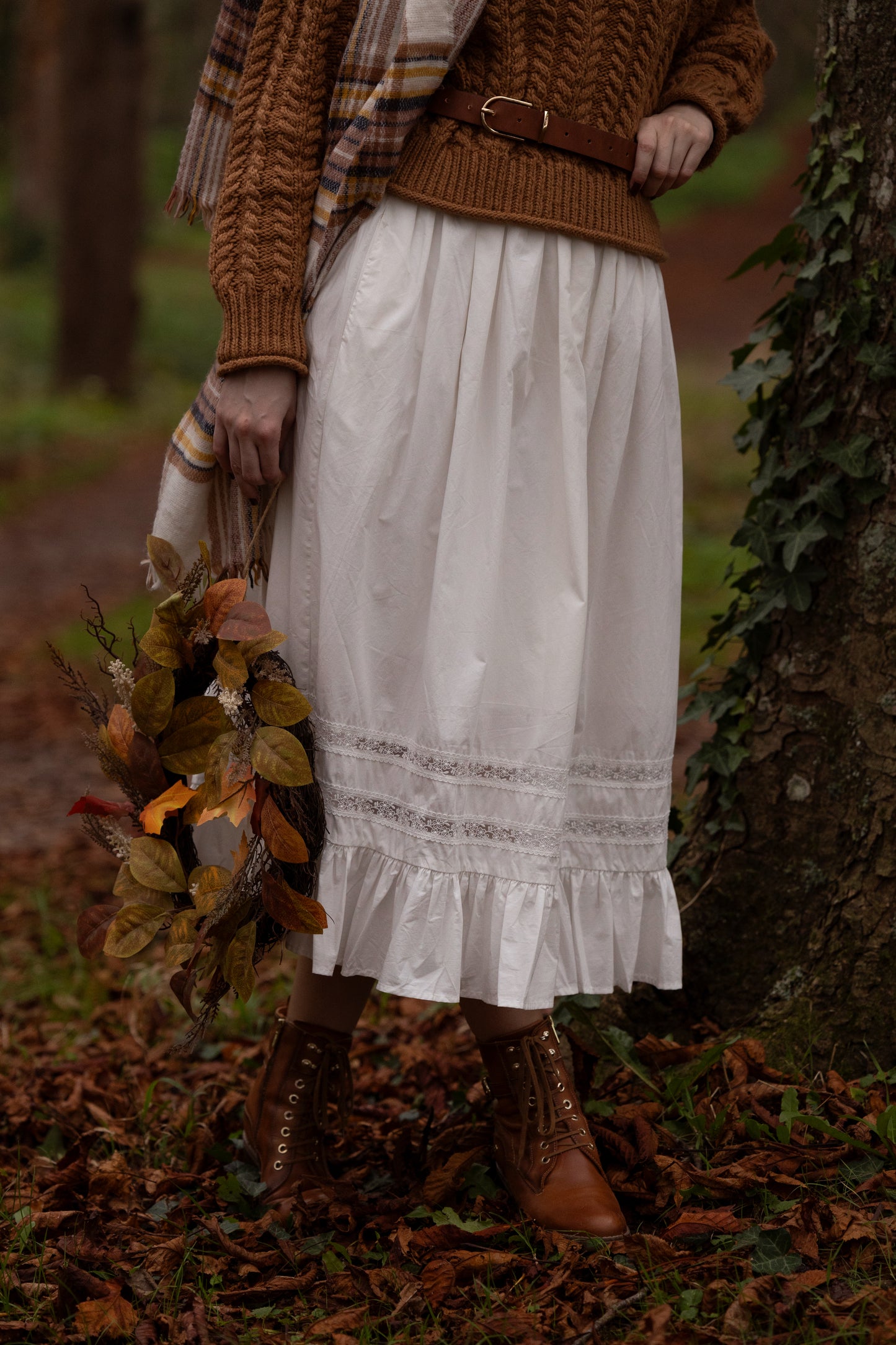 Lily of the Valley Skirt | white cotton skirt