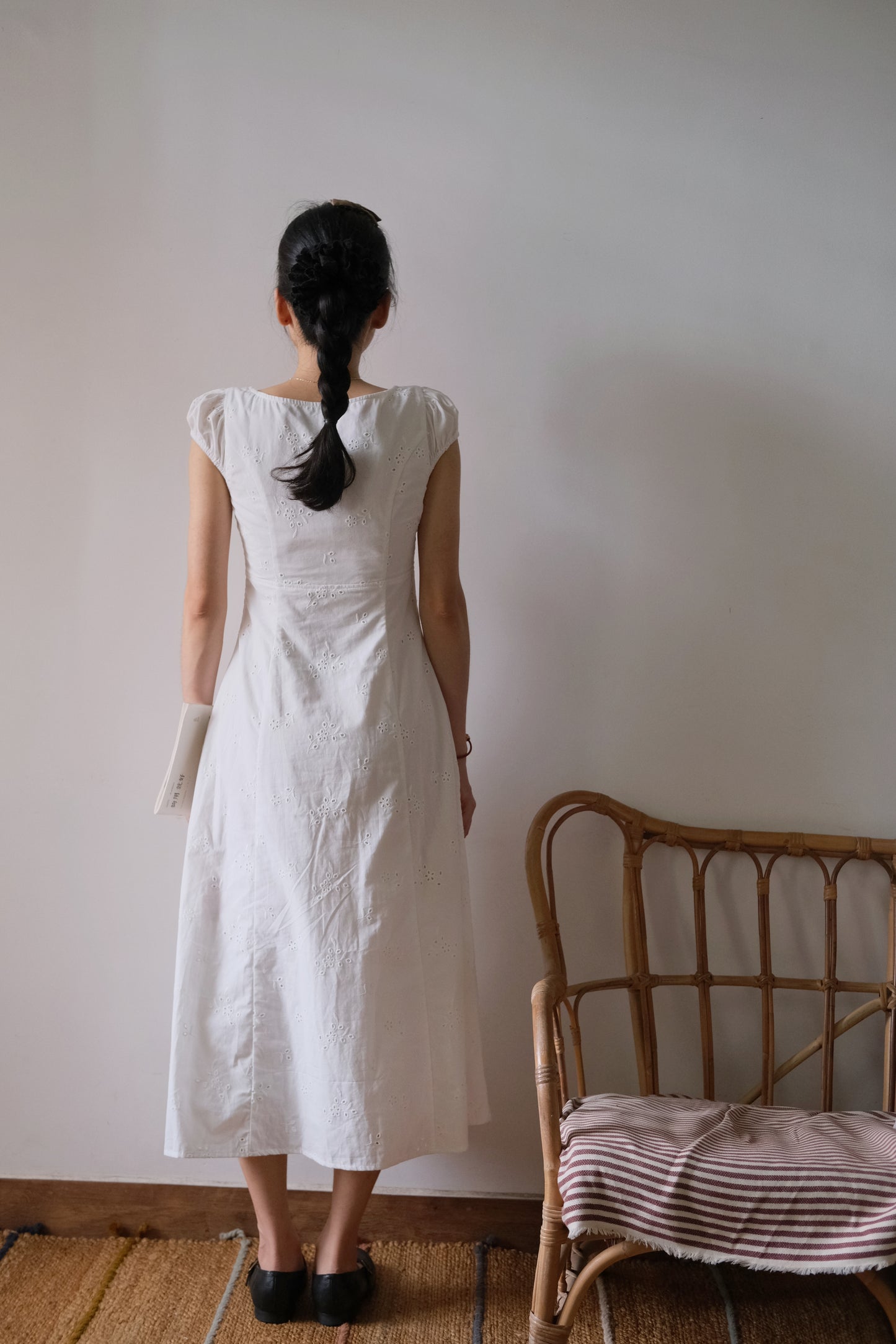 Snowfall | White embroidery dress