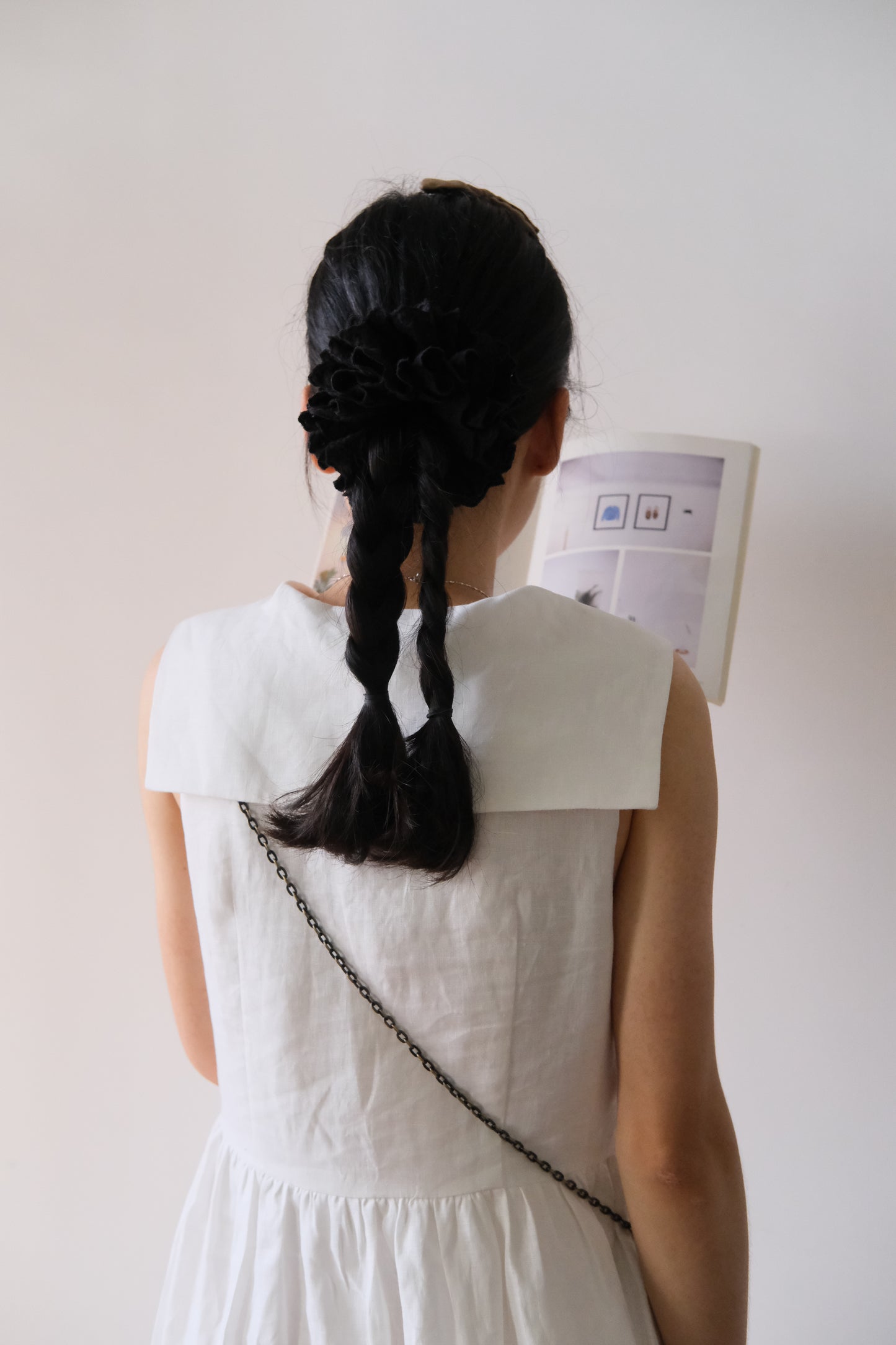 Maris | Linen Sleeveless Dress with Sailor Collar