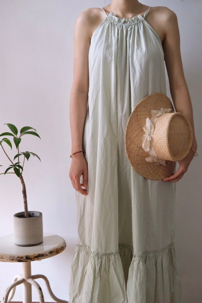 Tulip | melon green cotton dress