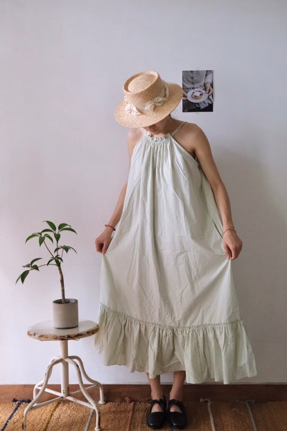 Tulip | melon green cotton dress