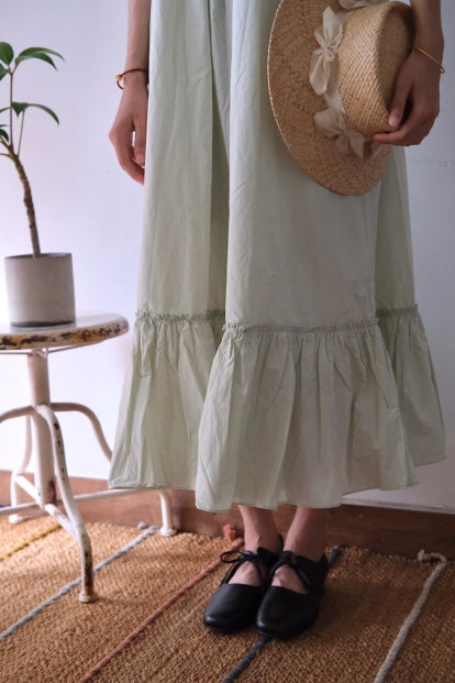 Tulip | melon green cotton dress